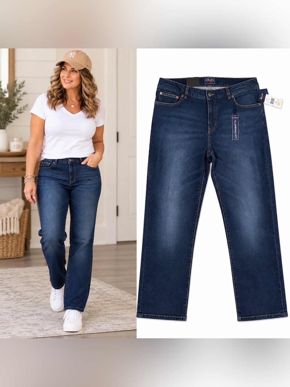 Chaps Slimming Fit Straight Jeans Women’s Size 12 Short Classic Casual